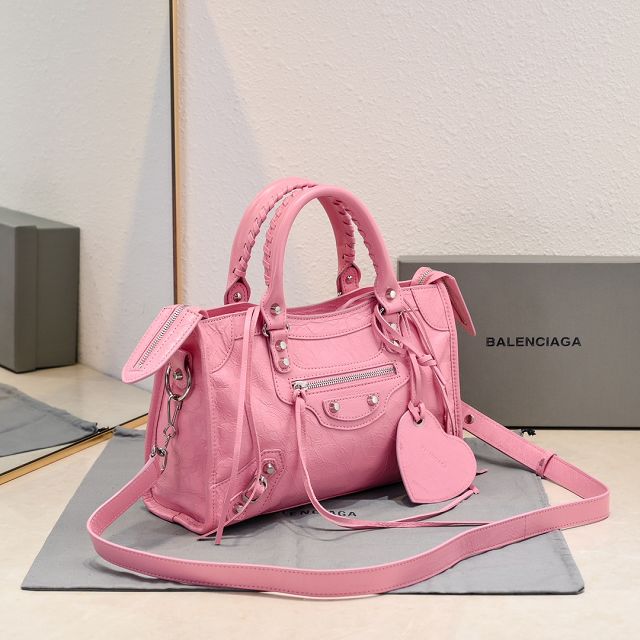 Balenciaga original lambskin le city small bag 8114422 pink