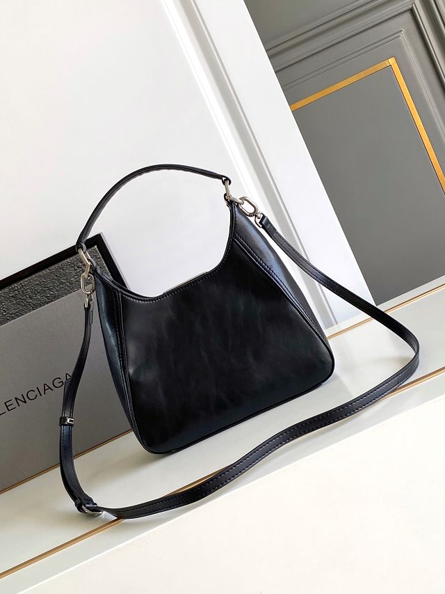 Balenciaga original calfskin bb soft small hobo bag 8019282 black