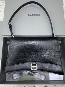 Balenciaga original calfskin crush medium shoulder bag 7263311 black