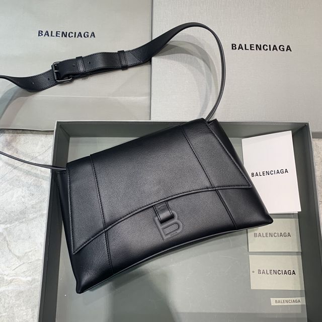 Balenciaga original calfskin downtown medium shoulder bag 67135329 black