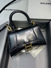 Balenciaga original calfskin hourglass xs handbag 5928331 black