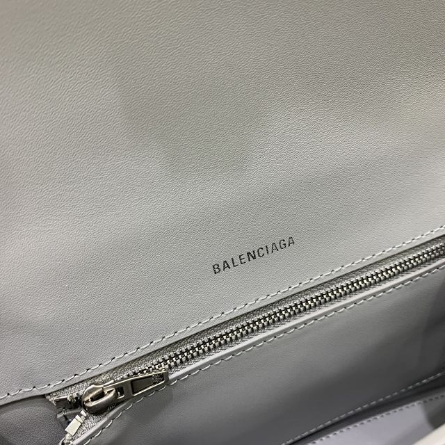 Balenciaga original crocodile calfskin hourglass small handbag 5935461 grey