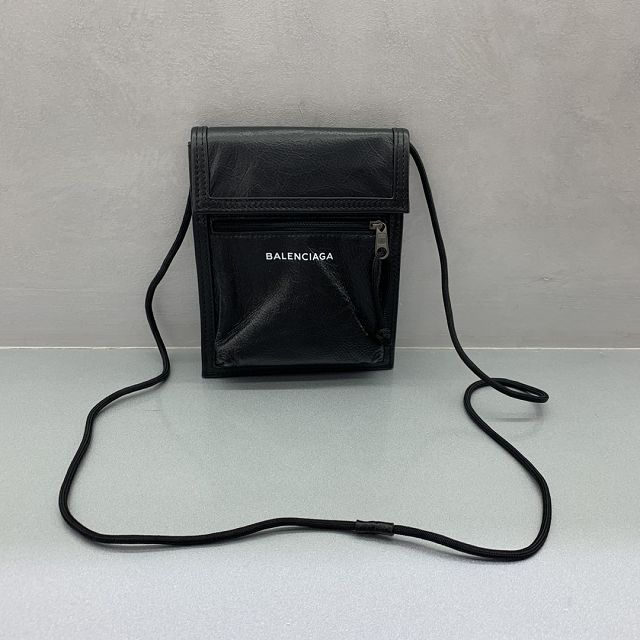 Balenciaga original lambskin phone holder 7420162 black