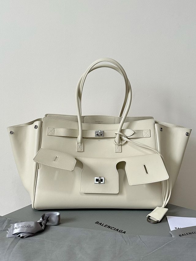 Balenciaga original calfskin bel air medium carry all bag 8054812 beige