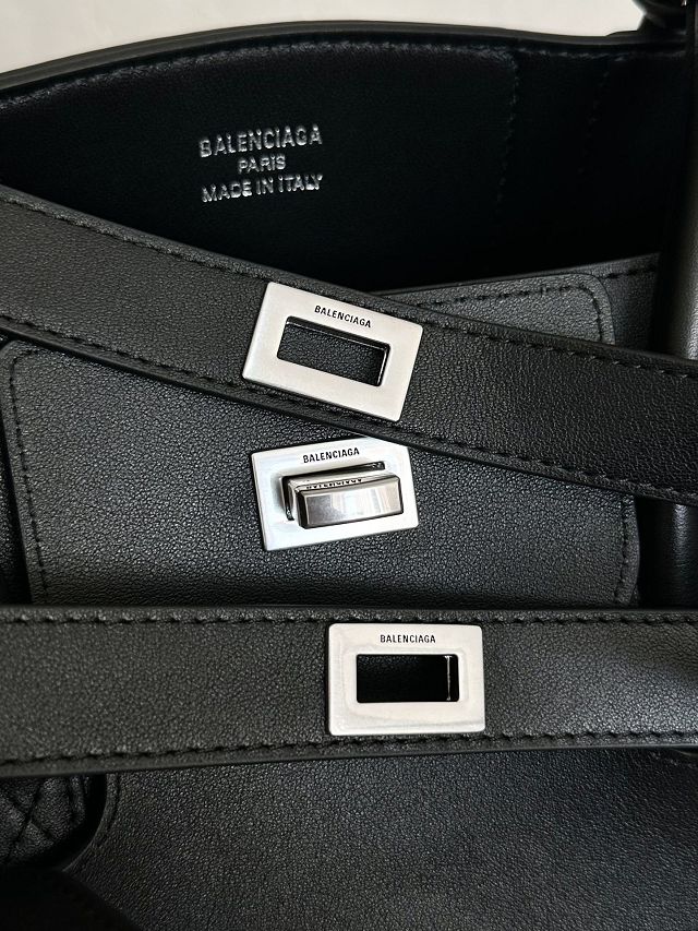 Balenciaga original calfskin bel air medium carry all bag 8054812 black