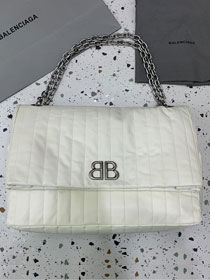 Balenciaga original calfskin monaco large bag 7659332 white