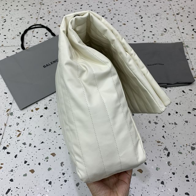 Balenciaga original calfskin monaco large bag 7659332 white