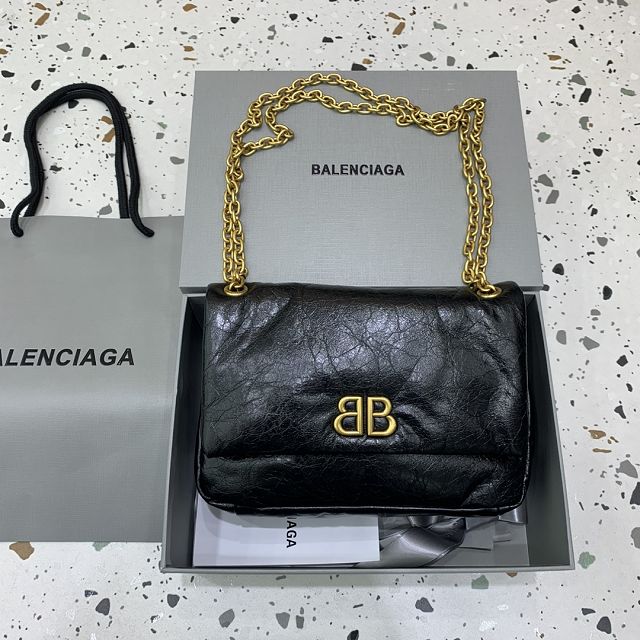 Balenciaga original calfskin monaco mini bag 7929772 black