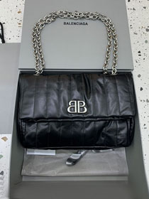 Balenciaga original calfskin monaco small bag 7659662 black