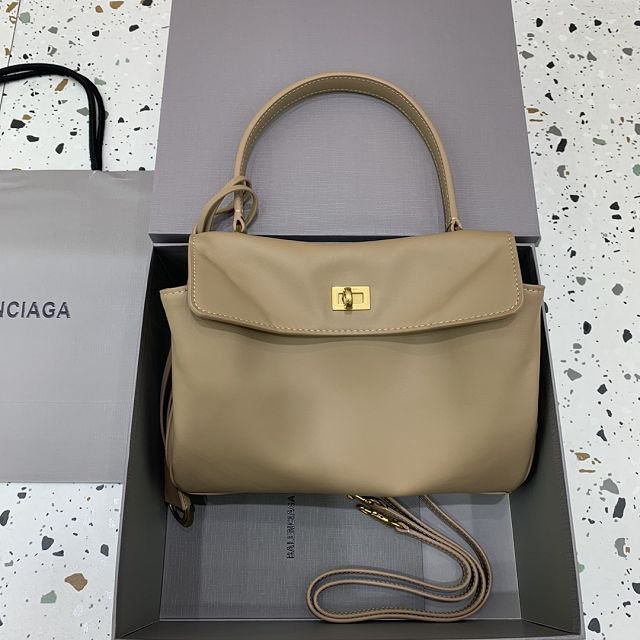 Balenciaga original calfskin rodeo small handbag 7897792 apricot