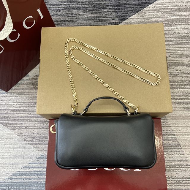 GG original calfskin milano mini top handle bag 806017 black