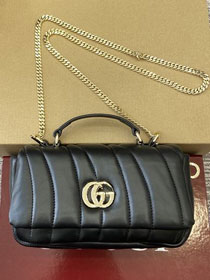 GG original lambskin milano mini top handle bag 806017 black