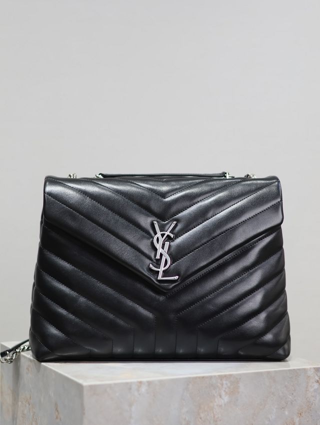 YSL original calfskin loulou medium bag 487216 black