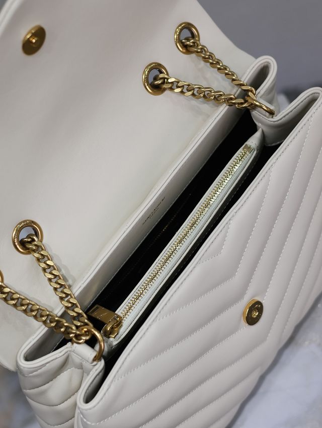 YSL original calfskin loulou medium bag 487216 white