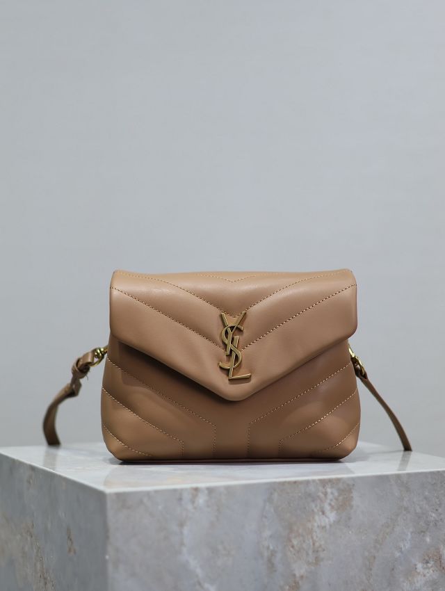 YSL original calfskin loulou mini bag 467072 apricot