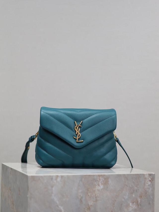 YSL original calfskin loulou mini bag 467072 blue