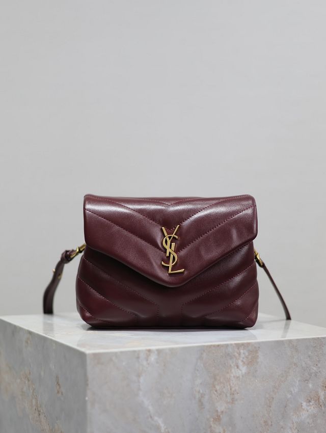 YSL original calfskin loulou mini bag 467072 bordeaux