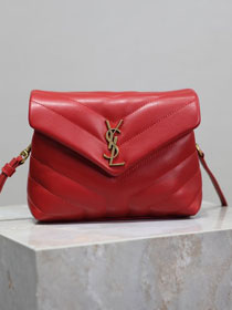 YSL original calfskin loulou mini bag 467072 red