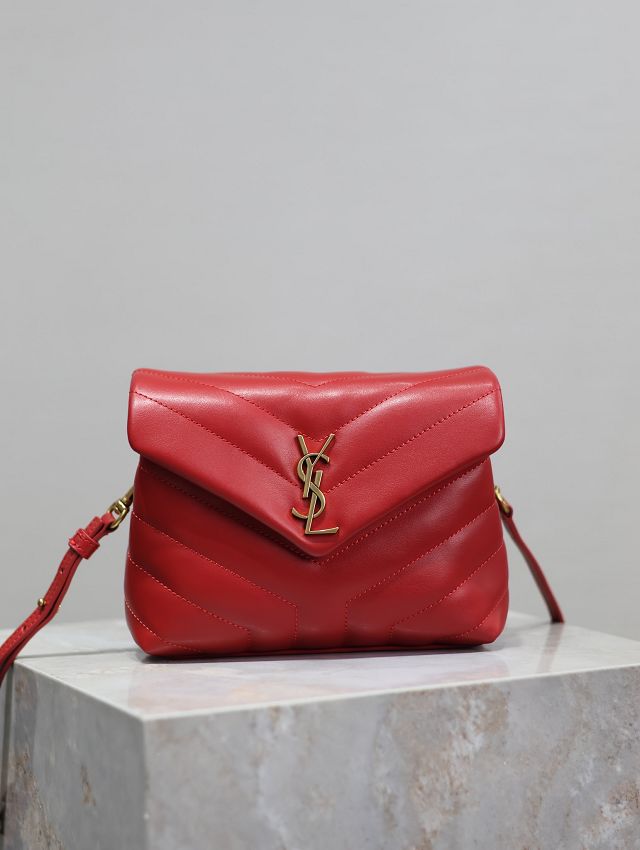 YSL original calfskin loulou mini bag 467072 red