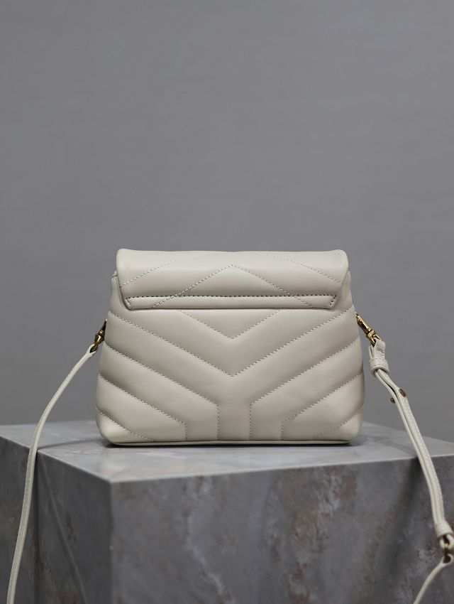 YSL original calfskin loulou mini bag 467072 white