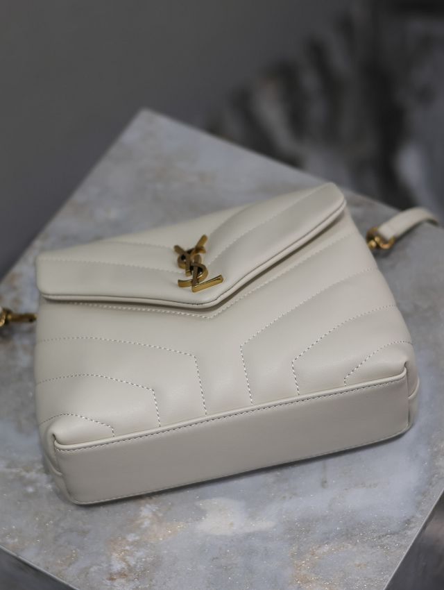 YSL original calfskin loulou mini bag 467072 white