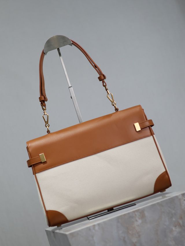 YSL original canvas manhattan top handle bag 769512 beige