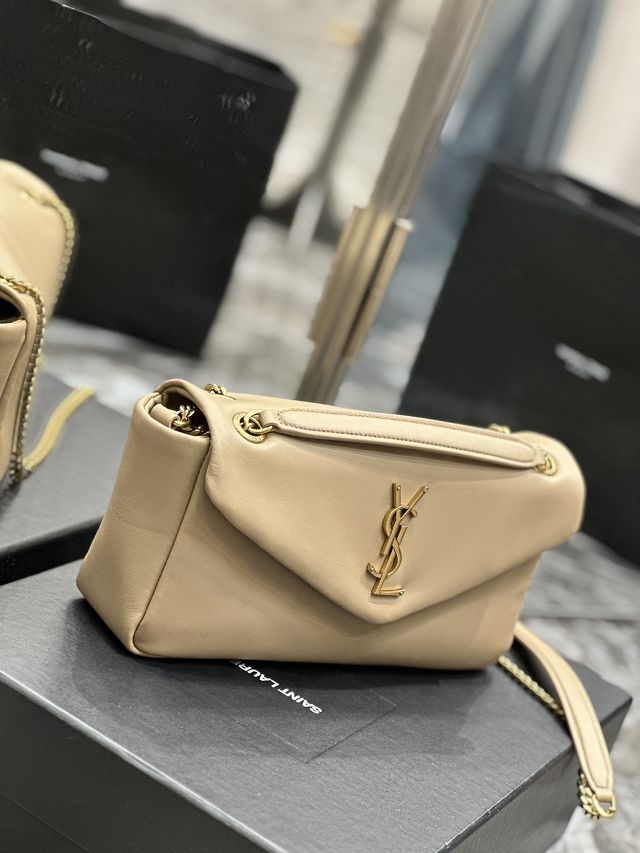 YSL original lambskin calypso small bag 734153 beige