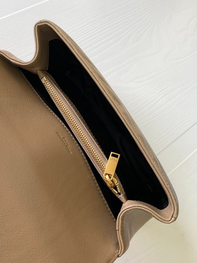 YSL original lambskin college medium bag 487213 apricot