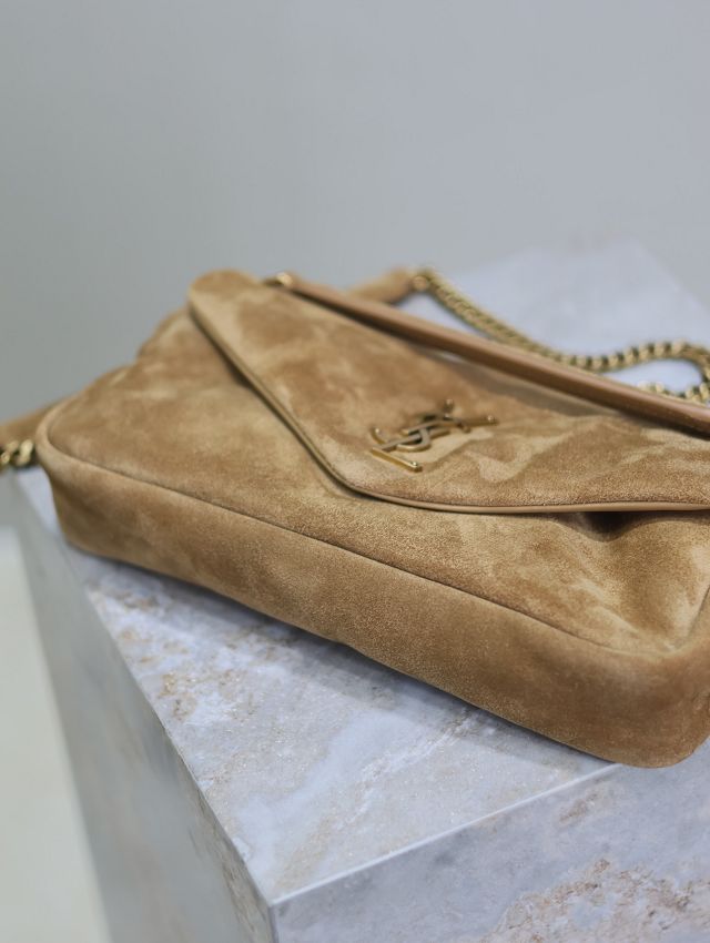 YSL original suede calypso small bag 734153 beige