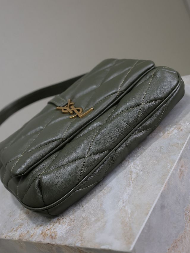 YSL original lambskin le 5A7 shoulder bag 698567 dark green