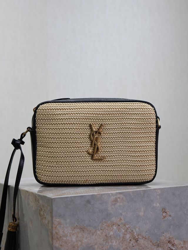 YSL original tweed lou camera bag 520534 beige