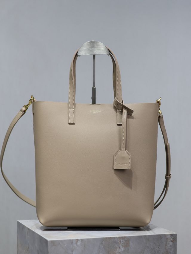 YSL original calfskin medium shopping tote bag 600306 apricot