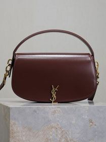 YSL original box calfskin voltaire bag 787671 bordeaux