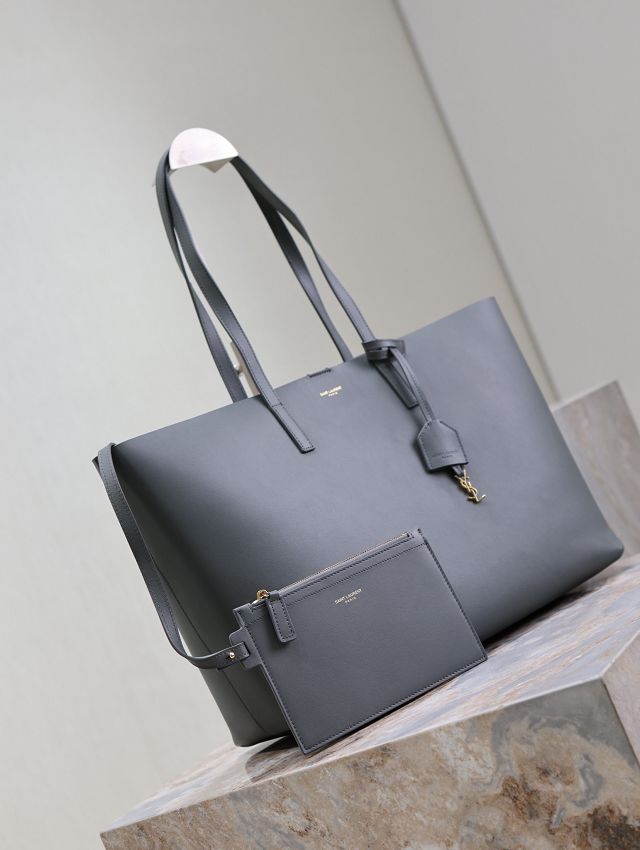 YSL original calfskin shopping tote bag 394195 grey