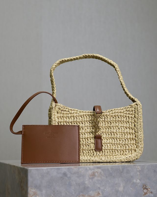 YSL original raffia le 5A7 mini bag 710310 beige