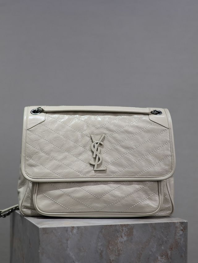 YSL original calfskin large niki bag 498830 white