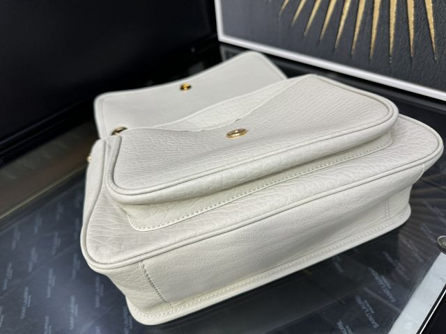 YSL original calfskin medium niki bag 633158 white