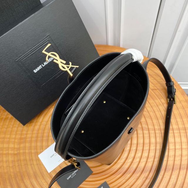 YSL original calfskin small le 37 bucket bag 749036 black