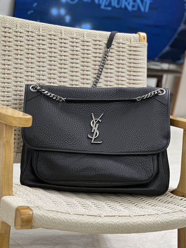 YSL original calfskin jumbo niki bag 755857 black