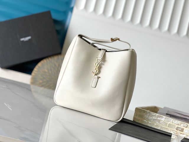 YSL original calfskin le 5A7 small tote bag 713938 white