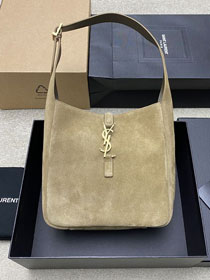 YSL original suede le 5A7 small tote bag 713938 light green