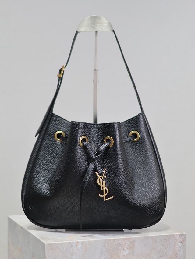 YSL original calfskin paris VII small hobo bag 796626 black