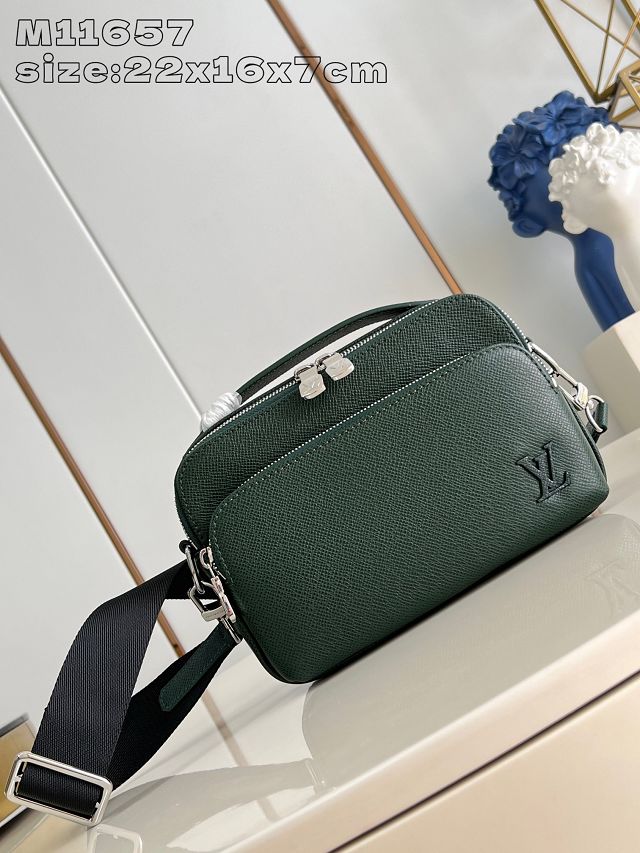 Louis vuitton original calfskin avenue messenger bag m11657 green