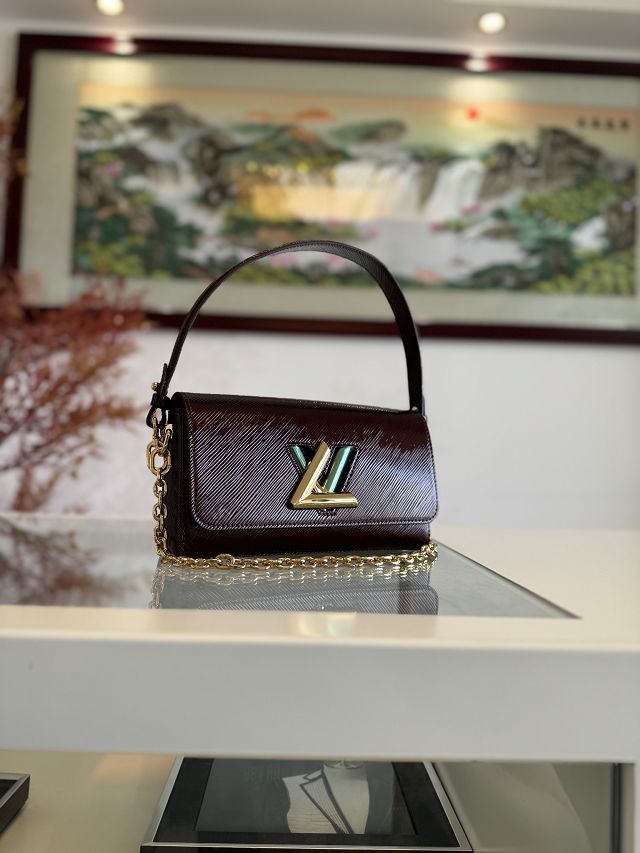 Louis vuitton original epi leather twist west M25336 bordeaux