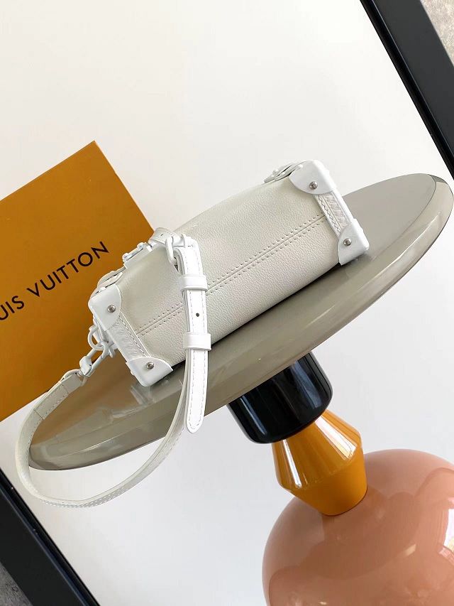 Louis vuitton original soft calfskin side trunk mm M24304 white