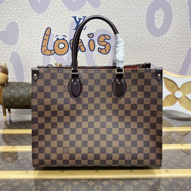 Louis vuitton original damier ebene onthego tote bag MM N00065