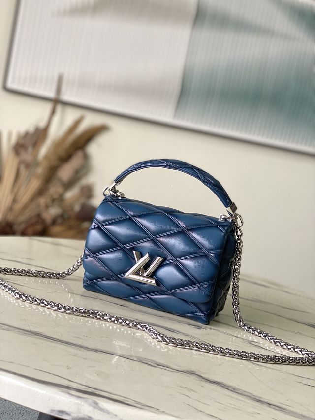 Louis vuitton original lambskin GO-14 small handbag M12434 blue