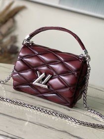 Louis vuitton original lambskin GO-14 small handbag M12567 bordeaux