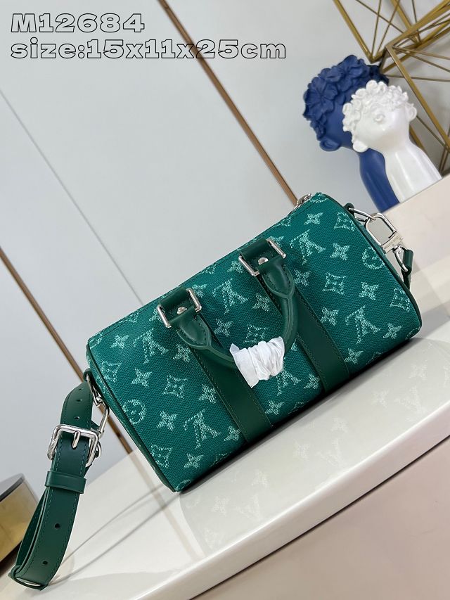 Louis vuitton original monogram canvas keepall 25 M11591 green