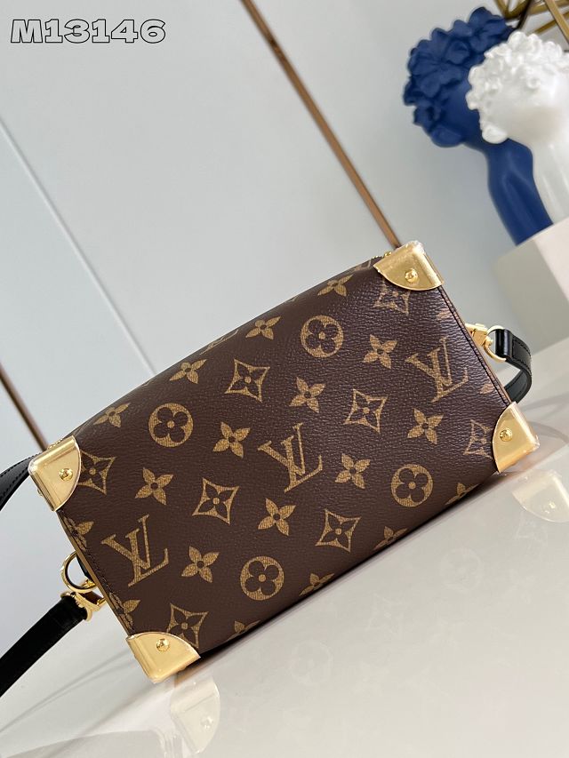 Louis vuitton original monogram canvas  speedy trunk 20 M13145 black